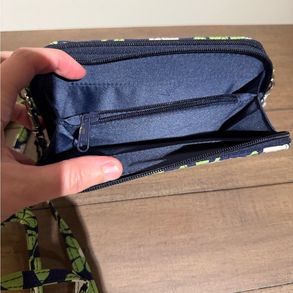 Vera Bradley Blue and Green Floral Clutch Wristlet - Picture 5 of 6